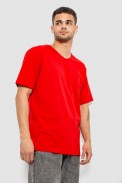 Футболка мужская однотонная, цвет красный, 244R6312 - фото № 2