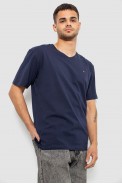 Футболка чоловіча однотонна, колір синій, 244R6312 - фото № 2
