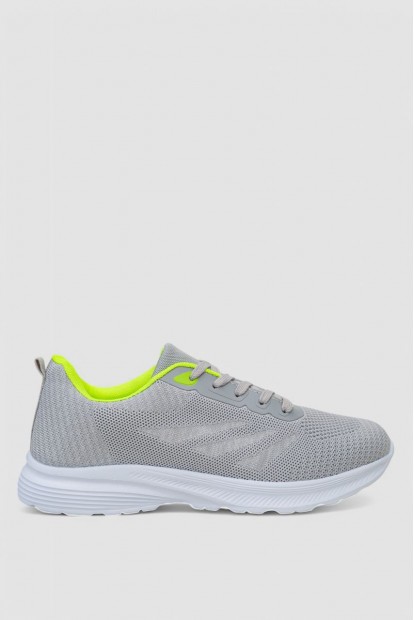 Кроссовки мужские демисезонные  -уценка, цвет серо-салатовый, 244RF738-U