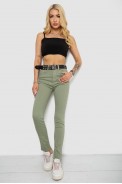 Джинси жіночі Skinny Американки, колір оливковий, 182R00252 оптом - фото № 1