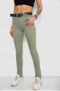 Джинси жіночі Skinny Американки, колір оливковий, 182R00252 оптом - фото № 2