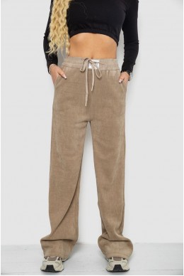 Штани жіночі вельветові, колір бежевий, 214R601