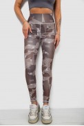 Лосини жіночі з принтом, колір коричневий, 214R090 оптом - фото № 0
