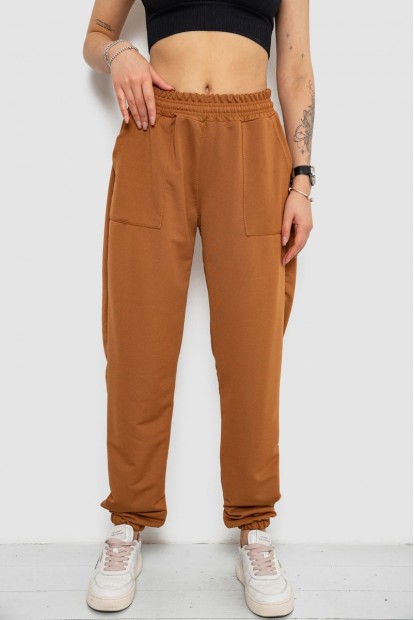 Спортивные штаны женские  -уценка, цвет коричневый, 238R347-1-U-7