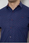 Рубашка мужская с принтом, цвет синий, 214R7340 - фото № 4