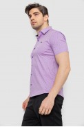 Рубашка мужская с принтом, цвет сиреневый, 214R7340 - фото № 2