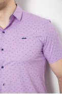 Рубашка мужская с принтом, цвет сиреневый, 214R7340 - фото № 4