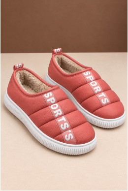 Тапочки женские домашние, цвет терракотовый, 243R2912