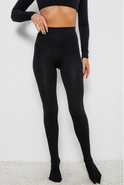 Колготи жіночі утеплені на флісі, колір чорний, 139RB868W