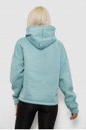 Худи женский с капюшоном на флисе, цвет светло-оливковый, 257R335 - фото № 3