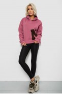 Худи женский с капюшоном на флисе, цвет пудровый, 257R335 - фото № 1