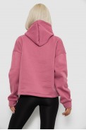 Худи женский с капюшоном на флисе, цвет пудровый, 257R335 - фото № 3