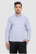 Чоловіча сорочка з принтом, колір блакитний, 186R7071 - фото № 0
