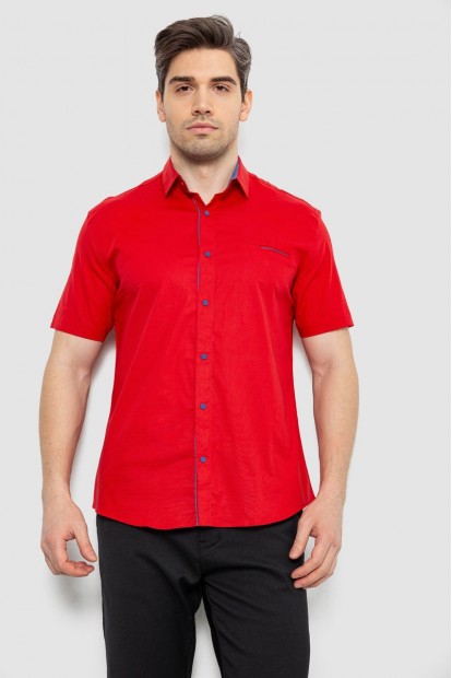 Рубашка мужская с принтом, цвет красный, 214R7128
