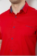 Рубашка мужская с принтом, цвет красный, 214R7128 - фото № 4