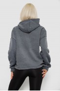 Худи женский с капюшоном на флисе, цвет серый, 257R335 - фото № 3