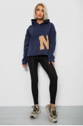 Худи женский с капюшоном на флисе, цвет синий, 257R335 - фото № 1