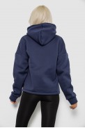 Худи женский с капюшоном на флисе, цвет синий, 257R335 - фото № 3