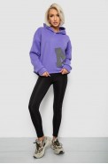 Худи женский с капюшоном на флисе, цвет сиреневый, 257R335 - фото № 1
