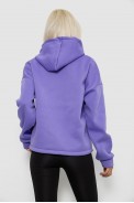 Худи женский с капюшоном на флисе, цвет сиреневый, 257R335 - фото № 3