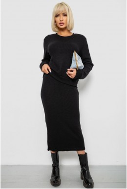 Костюм женский повседневный, цвет черный, 257R130