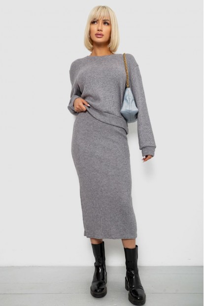 Костюм женский повседневный, цвет серый, 257R130