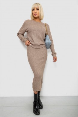 Костюм женский повседневный, цвет мокко, 257R130