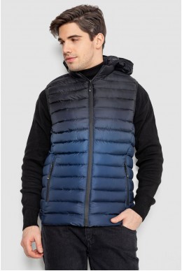 Жилетка чоловіча демісезонна  -уцінка, колір чорно-синій, 244RC999-U