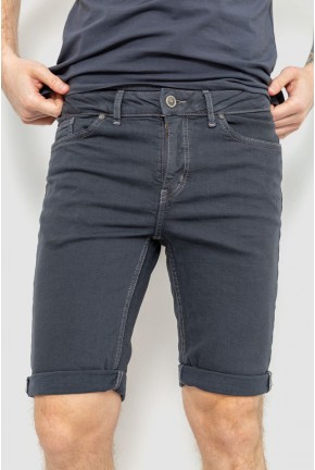 Шорты мужские джинсовые, цвет темно-серый, 186R001
