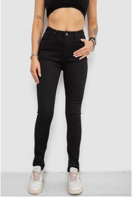 Джинсы женские Skinny стрейч, цвет черный, 182R9676