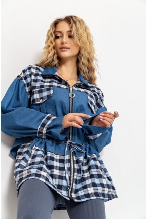 Джинсова куртка жіноча, колір джинс, 167R1098
