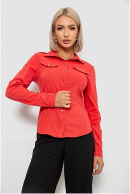 Рубашка женская однотонная, цвет коралловый, 230R211