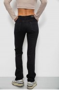 Джинсы женские однотонные, цвет черный, 244R1031 - фото № 3