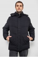 Куртка чоловіча зимова подовжена  -уцінка, колір чорний, 241R2022-21-U - фото № 0