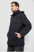 Куртка чоловіча зимова подовжена  -уцінка, колір чорний, 241R2022-21-U - фото № 2