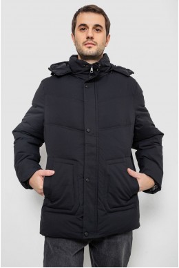 Куртка чоловіча зимова подовжена  -уцінка, колір чорний, 241R2022-21-U