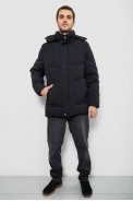 Куртка чоловіча зимова подовжена  -уцінка, колір чорний, 241R2022-21-U - фото № 3