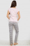 Жіноча піжама з принтом  -уцінка, колір рожевий, 243R1484-004-U-11 оптом - фото № 3