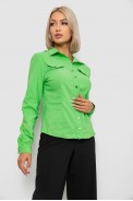 Рубашка женская однотонная, цвет салатовый, 230R211 оптом - фото № 2