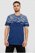 Футболка мужская с принтом, цвет синий, 244R2917 - фото № 0