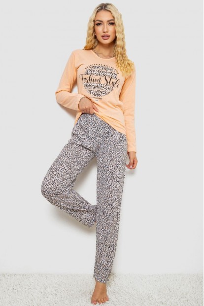 Піжама жіноча  -уцінка, колір персиковий, 243R2543-U-4