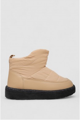 Дутики женские зимние на меху  -уценка, цвет черно-бежевый, 248RFM09-U