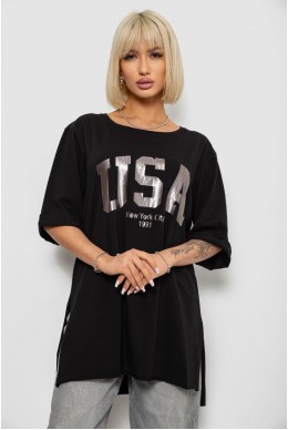 Футболка женская с принтом, цвет черный, 244R2022-5