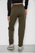 Спортивні штани жіночі на флісі  -уцінка, колір хакі, 238R57828-U-25 - фото № 3