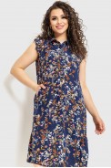Сукня софт, колір синьо-коричневий, 230R159