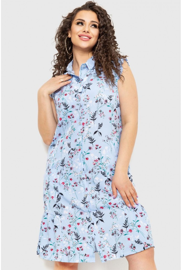 Купити Сукня софт, колір блакитний, 230R159 - Фото №2