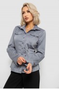 Рубашка женская однотонная, цвет серый, 230R068-10 - фото № 2