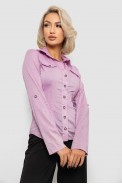Рубашка женская однотонная, цвет сиреневый, 230R068-10 - фото № 2