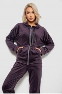Спортивний костюм жіночий велюровий, колір темно-сливовий, 257R4122 оптом - фото № 1