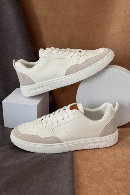 Кеди чоловічі демісезонні, колір біло-сірий, 248RR153-7R